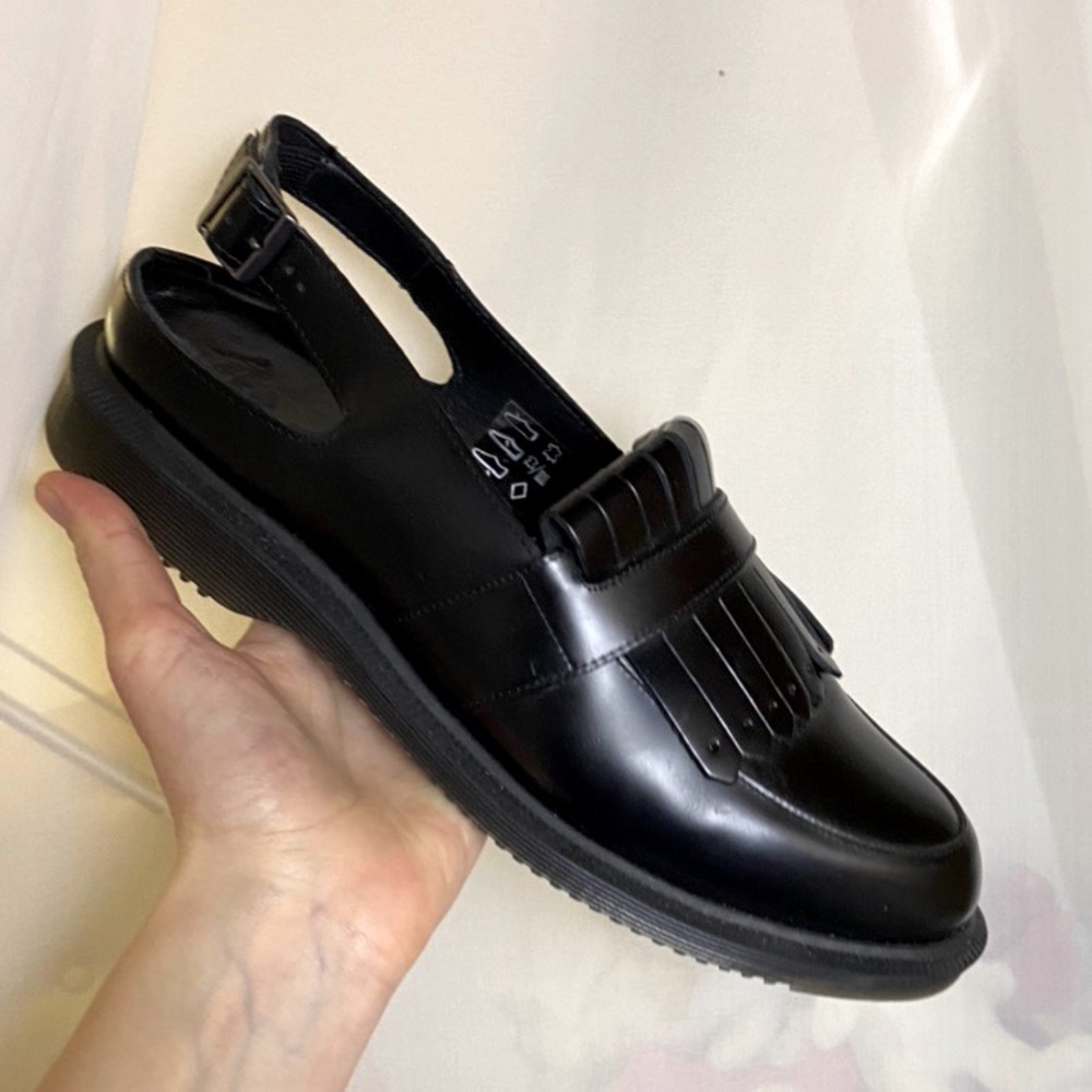 Dr martens leather Valentine slingback loafers
